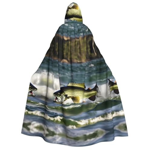 WAFICAC Bass Fishing Wave Print Unisex Erwachsene Kapuzenumhang Zauberer Robe Männer Cosplay Cape Karneval Thema Party Dekor WAFICAC Bass Fishing Wave Print Unisex Erwachsene Kapuzenumhang Zauberer Robe Männer Cosplay Cape Karneval Thema Party Dekor von WAFICAC