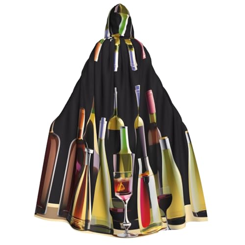 WAFICAC Cocktailgläser und Weinflaschen Druck Unisex Erwachsene Kapuzenumhang Zauberer Robe Männer Cosplay Cape Karneval Thema Party Dekor WAFICAC Cocktailgläser und Weinflaschen Druck Unisex Erwachsene Kapuzenumhang Zauberer Robe Männer Cosplay Cape Karneval Thema Party Dekor von WAFICAC