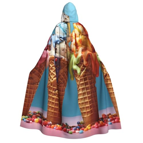 WAFICAC Eistüten-Kapuzenumhang, Halloween-Kostümzubehör für Erwachsene, Cosplay-Partykostüme WAFICAC Eistüten-Kapuzenumhang, Halloween-Kostümzubehör für Erwachsene, Cosplay-Partykostüme von WAFICAC