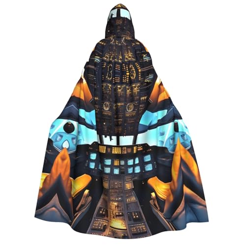 WAFICAC Flugzeug Cockpit Druck Unisex Erwachsene Mit Kapuze Mantel Wizard Robe Männer Cosplay Cape Karneval Thema Party Decor WAFICAC Flugzeug Cockpit Druck Unisex Erwachsene Mit Kapuze Mantel Wizard Robe Männer Cosplay Cape Karneval Thema Party Decor von WAFICAC