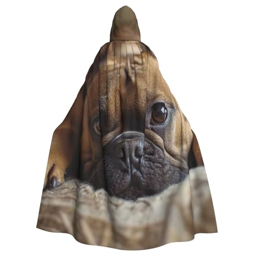 WAFICAC Französische Bulldogge Kapuzenumhang Halloween Kostüm Zubehör für Erwachsene Cosplay Party Kostüme WAFICAC Französische Bulldogge Kapuzenumhang Halloween Kostüm Zubehör für Erwachsene Cosplay Party Kostüme von WAFICAC