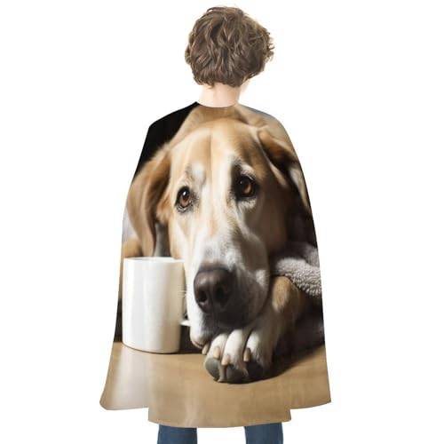 WAFICAC Halloween-Umhang für Erwachsene, ruhender Hund, Umhänge für Partys für Erwachsene, Unisex-Umhang, roter Wendeumhang WAFICAC Halloween-Umhang für Erwachsene, ruhender Hund, Umhänge für Partys für Erwachsene, Unisex-Umhang, roter Wendeumhang von WAFICAC