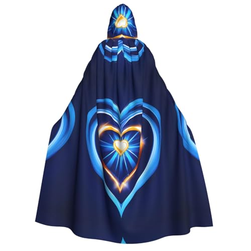 WAFICAC Himmelblauer Herz-Print Unisex-Kapuzenmantel für Erwachsene Zaubererrobe Herren Cosplay Cape Karnevalsthema Party Dekor WAFICAC Himmelblauer Herz-Print Unisex-Kapuzenmantel für Erwachsene Zaubererrobe Herren Cosplay Cape Karnevalsthema Party Dekor von WAFICAC