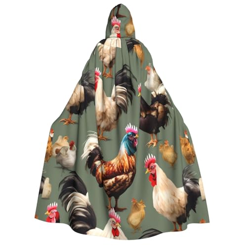 WAFICAC Huhn und Hahn Druck Drucken Unisex Erwachsene Kapuzenmantel Wizard Robe Männer Cosplay Cape Karneval Thema Party Dekor WAFICAC Huhn und Hahn Druck Drucken Unisex Erwachsene Kapuzenmantel Wizard Robe Männer Cosplay Cape Karneval Thema Party Dekor von WAFICAC