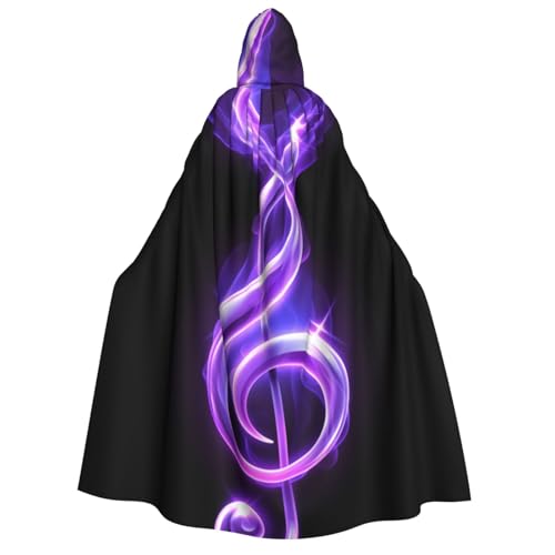 WAFICAC Kapuzenumhang mit Musiknote für Klavier, Halloween-Kostümzubehör für Erwachsene, Cosplay-Partykostüme WAFICAC Kapuzenumhang mit Musiknote für Klavier, Halloween-Kostümzubehör für Erwachsene, Cosplay-Partykostüme von WAFICAC