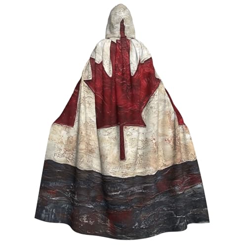WAFICAC Kapuzenumhang mit kanadischer Flagge, Halloween-Kostümzubehör für Erwachsene, Cosplay-Partykostüme von WAFICAC