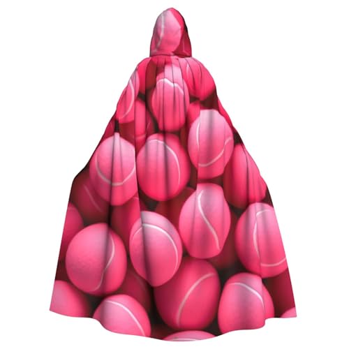 WAFICAC Leuchtend rosa Tennisbälle Kapuzenumhang Halloween Kostüm Zubehör für Erwachsene Cosplay Party Kostüme WAFICAC Leuchtend rosa Tennisbälle Kapuzenumhang Halloween Kostüm Zubehör für Erwachsene Cosplay Party Kostüme von WAFICAC