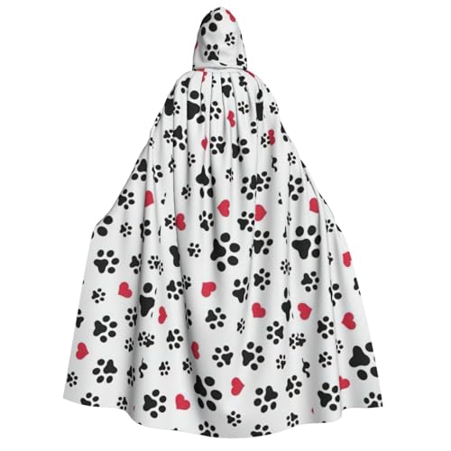 WAFICAC Liebe Katze Pfote Herz Welpen Fuß Druck Druck Unisex Erwachsene Mit Kapuze Mantel Zauberer Robe Männer Cosplay Cape Karneval Thema Party Dekor WAFICAC Liebe Katze Pfote Herz Welpen Fuß Druck Druck Unisex Erwachsene Mit Kapuze Mantel Zauberer Robe Männer Cosplay Cape Karneval Thema Party Dekor von WAFICAC