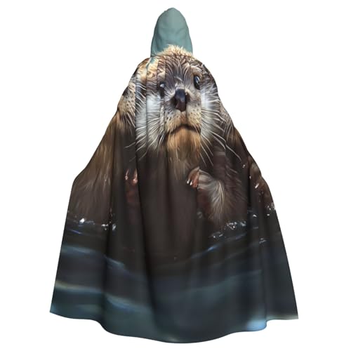 WAFICAC Niedlicher Otter-Kapuzenumhang, Halloween-Kostümzubehör für Erwachsene, Cosplay-Partykostüme von WAFICAC