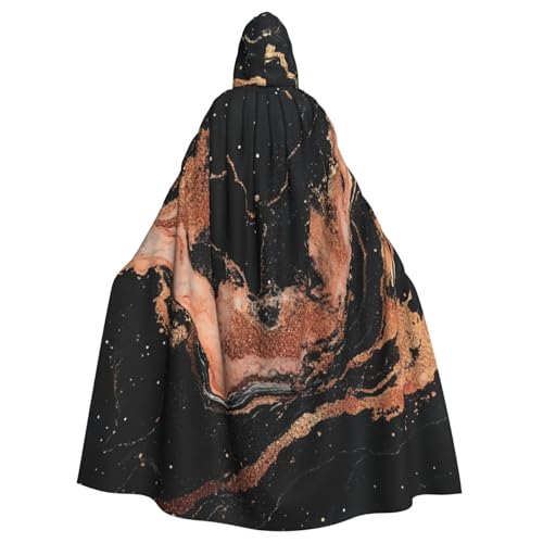 WAFICAC Schwarzer, roségoldfarbener Marmor-Kapuzenumhang, Halloween-Kostümzubehör für Erwachsene, Cosplay-Partykostüme WAFICAC Schwarzer, roségoldfarbener Marmor-Kapuzenumhang, Halloween-Kostümzubehör für Erwachsene, Cosplay-Partykostüme von WAFICAC
