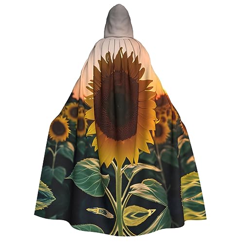 WAFICAC Sonnenblume und Sonnenuntergang Druck Unisex Erwachsene Kapuzenumhang Zauberer Robe Männer Cosplay Cape Karneval Thema Party Dekor WAFICAC Sonnenblume und Sonnenuntergang Druck Unisex Erwachsene Kapuzenumhang Zauberer Robe Männer Cosplay Cape Karneval Thema Party Dekor von WAFICAC