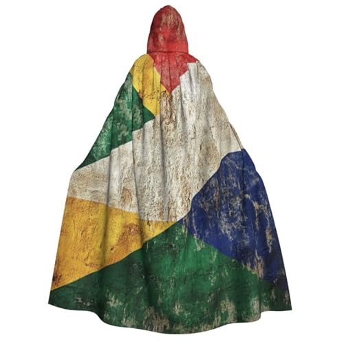 WAFICAC Südafrika-Flagge mit Kapuzenumhang, Halloween-Kostümzubehör für Erwachsene, Cosplay-Partykostüme von WAFICAC