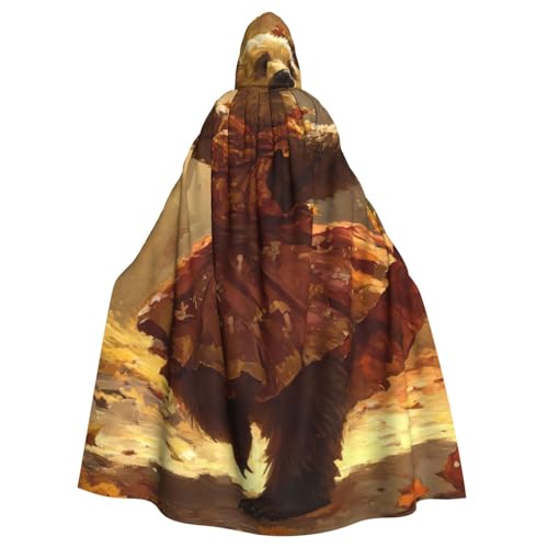 WAFICAC Tanzender Thanksgiving-Bär mit Kapuzenumhang, Halloween-Kostümzubehör für Erwachsene, Cosplay-Partykostüme WAFICAC Tanzender Thanksgiving-Bär mit Kapuzenumhang, Halloween-Kostümzubehör für Erwachsene, Cosplay-Partykostüme von WAFICAC