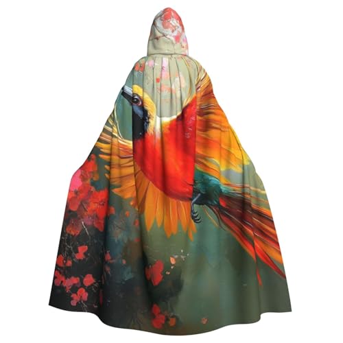 WAFICAC Tropischer Paradiesvogel mit Kapuzenumhang, Halloween-Kostümzubehör für Erwachsene, Cosplay-Partykostüme WAFICAC Tropischer Paradiesvogel mit Kapuzenumhang, Halloween-Kostümzubehör für Erwachsene, Cosplay-Partykostüme von WAFICAC