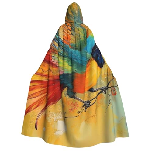WAFICAC Tropischer Paradiesvogel mit Kapuzenumhang, Halloween-Kostümzubehör für Erwachsene, Cosplay-Partykostüme WAFICAC Tropischer Paradiesvogel mit Kapuzenumhang, Halloween-Kostümzubehör für Erwachsene, Cosplay-Partykostüme von WAFICAC