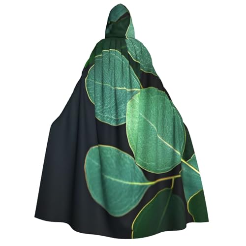 WAFICAC Umhang mit Kapuze und Eukalyptusblättern, Halloween-Kostümzubehör für Erwachsene, Cosplay-Partykostüme von WAFICAC