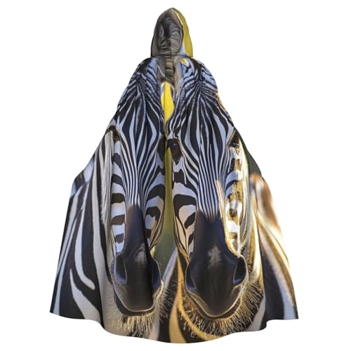 WAFICAC Umhang mit Kapuze und Zebra-Print, Halloween-Kostümzubehör für Erwachsene, Cosplay-Partykostüme WAFICAC Umhang mit Kapuze und Zebra-Print, Halloween-Kostümzubehör für Erwachsene, Cosplay-Partykostüme von WAFICAC