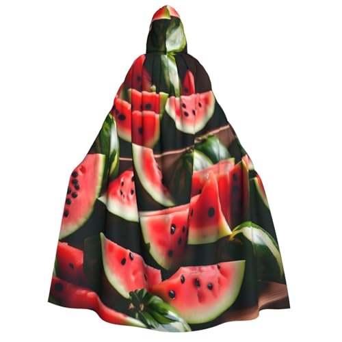 WAFICAC Wassermelonen-Frucht-Druck, Unisex, für Erwachsene, mit Kapuze, Umhang, Zaubererrobe, Herren, Cosplay, Umhang, Karnevalsthema, Party-Dekor WAFICAC Wassermelonen-Frucht-Druck, Unisex, für Erwachsene, mit Kapuze, Umhang, Zaubererrobe, Herren, Cosplay, Umhang, Karnevalsthema, Party-Dekor von WAFICAC