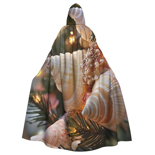 WAFICAC Weihnachtsumhang mit Kapuze und Muscheln, Halloween-Kostümzubehör für Erwachsene, Cosplay-Partykostüme WAFICAC Weihnachtsumhang mit Kapuze und Muscheln, Halloween-Kostümzubehör für Erwachsene, Cosplay-Partykostüme von WAFICAC