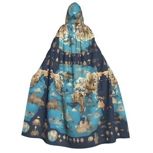 WAFICAC Welt Geographie Karte Drucken Unisex Erwachsene Mit Kapuze Mantel Wizard Robe Männer Cosplay Cape Karneval Thema Party Decor WAFICAC Welt Geographie Karte Drucken Unisex Erwachsene Mit Kapuze Mantel Wizard Robe Männer Cosplay Cape Karneval Thema Party Decor von WAFICAC