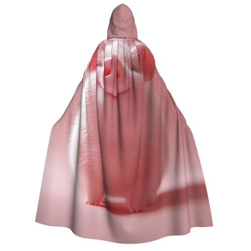 WAFICAC rosa süßer Kapuzenumhang mit Schweinchen, Halloween-Kostümzubehör für Erwachsene, Cosplay-Partykostüme WAFICAC rosa süßer Kapuzenumhang mit Schweinchen, Halloween-Kostümzubehör für Erwachsene, Cosplay-Partykostüme von WAFICAC