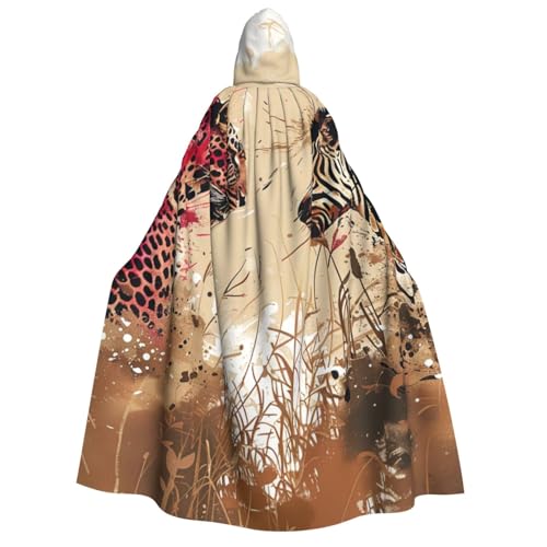 WAFICAC roter Leoparden- und Zebra-Umhang mit Kapuze, Halloween-Kostümzubehör für Erwachsene, Cosplay-Partykostüme WAFICAC roter Leoparden- und Zebra-Umhang mit Kapuze, Halloween-Kostümzubehör für Erwachsene, Cosplay-Partykostüme von WAFICAC