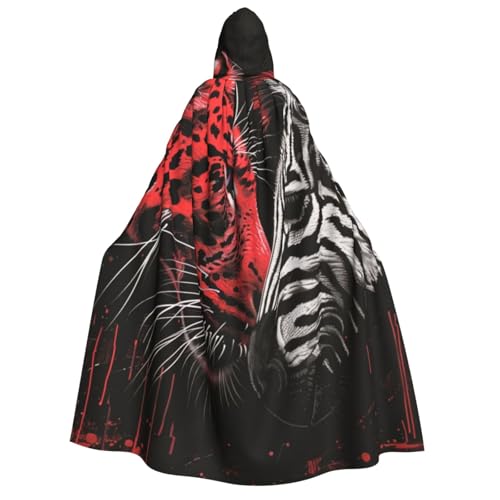 WAFICAC roter Leoparden- und Zebra-Umhang mit Kapuze, Halloween-Kostümzubehör für Erwachsene, Cosplay-Partykostüme WAFICAC roter Leoparden- und Zebra-Umhang mit Kapuze, Halloween-Kostümzubehör für Erwachsene, Cosplay-Partykostüme von WAFICAC