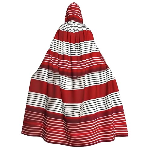 WAFICAC roter Streifendruck Unisex-Erwachsener Kapuzenumhang Zaubererrobe Männer Cosplay Cape Karnevalsthema Party Dekor WAFICAC roter Streifendruck Unisex-Erwachsener Kapuzenumhang Zaubererrobe Männer Cosplay Cape Karnevalsthema Party Dekor von WAFICAC