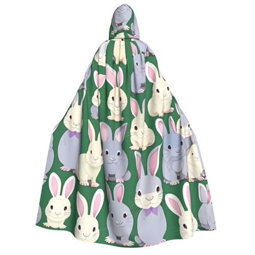 WAFICAC viele süße Hasen-Print Unisex Erwachsene Kapuzenumhang Zauberer Robe Männer Cosplay Cape Karneval Thema Party Dekor WAFICAC viele süße Hasen-Print Unisex Erwachsene Kapuzenumhang Zauberer Robe Männer Cosplay Cape Karneval Thema Party Dekor von WAFICAC