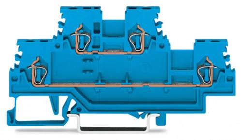 WAGO 279-504 Doppelstock-Durchgangsklemme 4mm Zugfeder Belegung: N, N Blau 50St. von WAGO