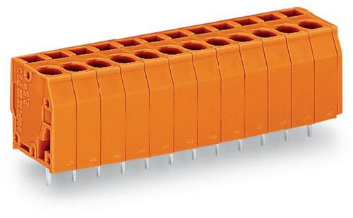 WAGO 739-174 Federkraftklemmblock 2.50mm² Polzahl (num) 24 Orange 20St. von WAGO