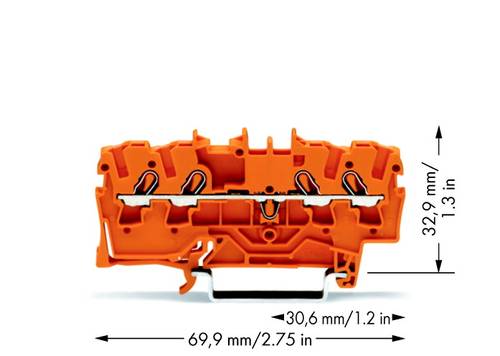 WAGO 2002-1402 Durchgangsklemme 5.20mm Zugfeder Orange 100St. von WAGO