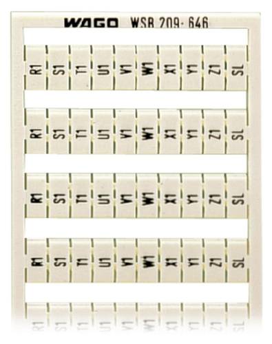 WAGO 209-646 Bezeichnungskarten Aufdruck: R1, S1, T1, U1, V1, W1, X1, SL 5St. von WAGO