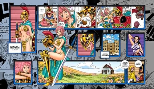 WAIFUWORLD SHOP One Piece Spielfeld Rebecca Spielmatte mit Zonen | Trading Card Game Playmat kompatibel mit dem One Piece Trading Card Game | Kartenspielmatte im Rebecca Motiv von WAIFUWORLD SHOP