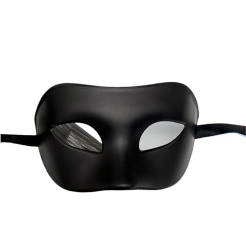 WAJJWI 4PCS Frau Männer Maskerade Maske Prom Retro Muster Einfarbig Masken Karneval Kostüm Party Hochzeit Geburtstag für Kostüm(Black) von WAJJWI