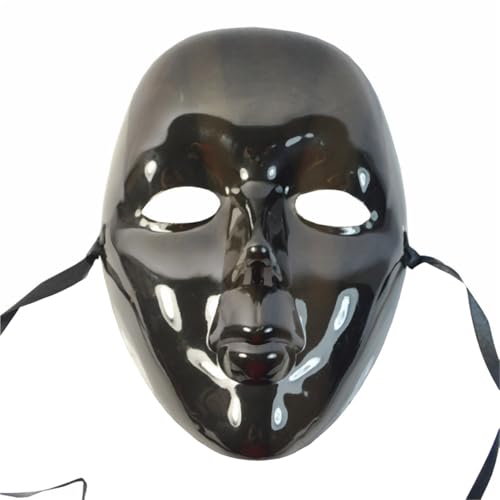WAJJWI 8PCS Vollgesichtsmasken Street Dance Maske Maskerade Tanzmaske Street Dance Maske for Cosplay Party Requisiten für Kostüm(Black) von WAJJWI