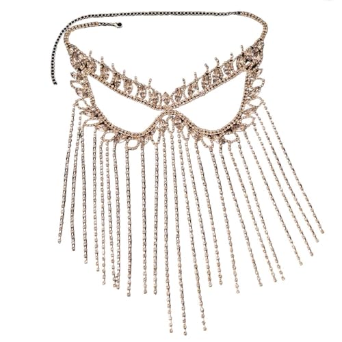 WAJJWI Charmante funkelnde Masken for Damen, Strass-Gesichtsmaske, weibliche Maskerade, Tanzparty, Bankettmasken für Kostüm(Style01) von WAJJWI