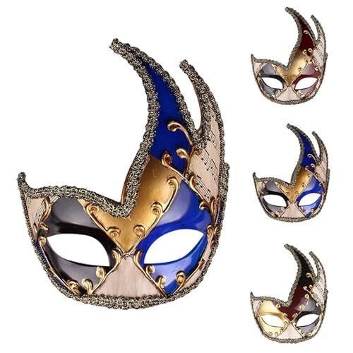 WAJJWI Mardi Gras Maske Herren Maskerade Maske Vintage Kariert Musik Party Herren Maskerade Maske für Kostüm WAJJWI Mardi Gras Maske Herren Maskerade Maske Vintage Kariert Musik Party Herren Maskerade Maske für Kostüm von WAJJWI