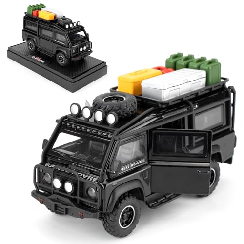 WAKAKAC 1/32 kompatibel für Land Rover Van Modellauto, Rückzieh-Druckguss, Sammlerstück, Spielzeug mit Geräuschen und Lichtern, für Kinder, Jungen, Mädchen und Erwachsene, Geschenk, Schwarz WAKAKAC 1/32 kompatibel für Land Rover Van Modellauto, Rückzieh-Druckguss, Sammlerstück, Spielzeug mit Geräuschen und Lichtern, für Kinder, Jungen, Mädchen und Erwachsene, Geschenk, Schwarz von WAKAKAC