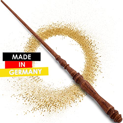WALDUNIKAT® Zauberstab aus Holz – Made in Germany – Spielzeug, Geburtstags-Geschenk, Deko, Kostüm für Erwachsene, Kinder, Damen, Herren, Mädchen (No. 1 - Dunkelbraun) von WALDUNIKAT
