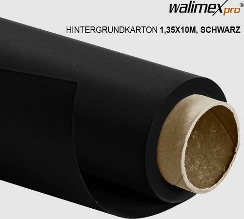 Walimex Pro Hintergrundkarton (L x B) 10000mm x 1350mm Schwarz von WALIMEX PRO