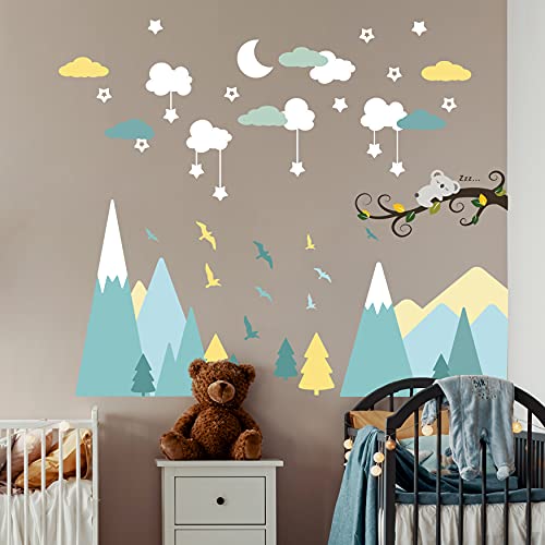 WALPLUS 107 Stück Sleepy Mountains Wandaufkleber Mural Art Vinyl Kinderzimmer Dekorationen für Wohnzimmer Kinderzimmer Dekorationen Home Abnehmbare DIY Wandaufkleber Hotels Cafe Büro Dekorationen WALPLUS 107 Stück Sleepy Mountains Wandaufkleber Mural Art Vinyl Kinderzimmer Dekorationen für Wohnzimmer Kinderzimmer Dekorationen Home Abnehmbare DIY Wandaufkleber Hotels Cafe Büro Dekorationen von WALPLUS