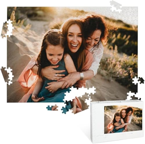 Puzzle selbst gestalten，Personalisierte Puzzle mit Foto 120/300/500/1000 Teilemuttertagsgeschenk HochzeitGeschenk (Stil #1,1000pcs) von WANAHTON
