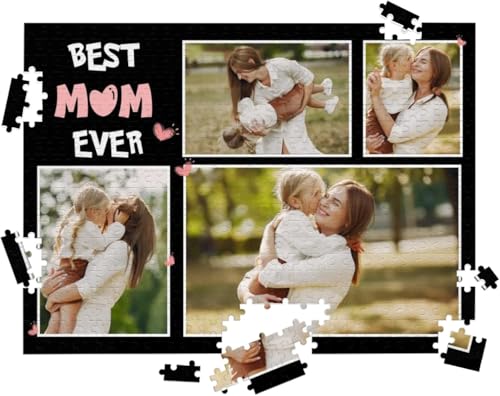 Puzzle selbst gestalten，Personalisierte Puzzle mit Foto 120/300/500/1000 Teilemuttertagsgeschenk HochzeitGeschenk (Stil #4,300pcs) von WANAHTON