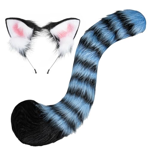 WANAHTON For K-Pop Demon Hunters Cosplay Tiger Set, Striped Ears and Tail Costume Accessories for Halloween Party von WANAHTON