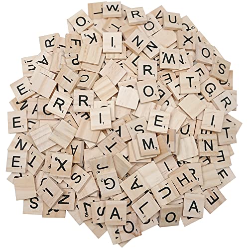Scrabble-Buchstaben aus Holz, bunt, zum Basteln, Rechtschreiben, Scrapbooking, 400 Stück Scrabble-Buchstaben aus Holz, bunt, zum Basteln, Rechtschreiben, Scrapbooking, 400 Stück von WANBAO