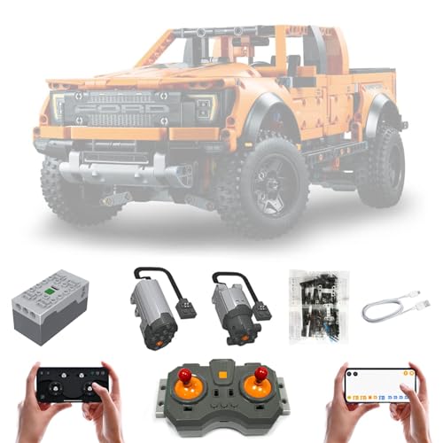 Für Lego 42126 Technic Ford F-150 Raptor Pick-Up-Truck Modell, Motoren und Fernbedienung Set, Upgrade Zubehör kompatibel mit Lego 42126 (Modell Nicht Enthalten) von WANCHENG