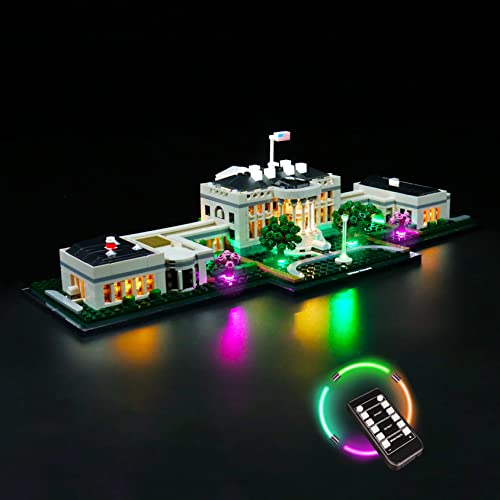 LED Licht-Set für Lego 21054 Architecture White House, mit Fernbedienung, Beleuchtungsset Kompatibel mit Lego Architecture Das Weiße Haus 21054 (Modell Nicht Enthalten) von WANCHENG