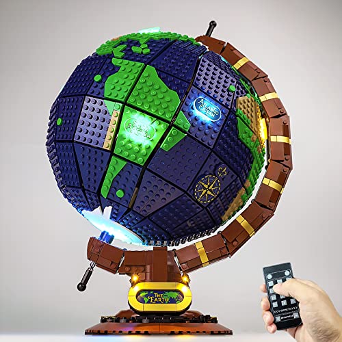 Licht Set für Lego 21332 Globus Modell, Fernsteuerung LED Beleuchtungs Set kompatibel mit Lego 21332 (Modell Nicht Enthalten) von WANCHENG