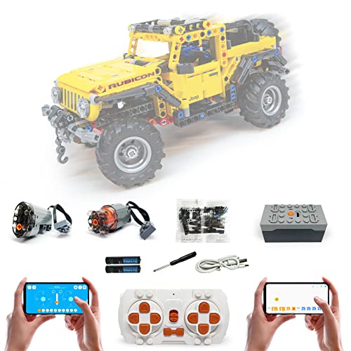 Motoren und Fernbedienung Set für Lego 42122 Jeep Wrangler, 4 Modi der APP-Steuerung, mit 2 Motor (Modell Nicht Enthalten) (Super Motor) von WANCHENG